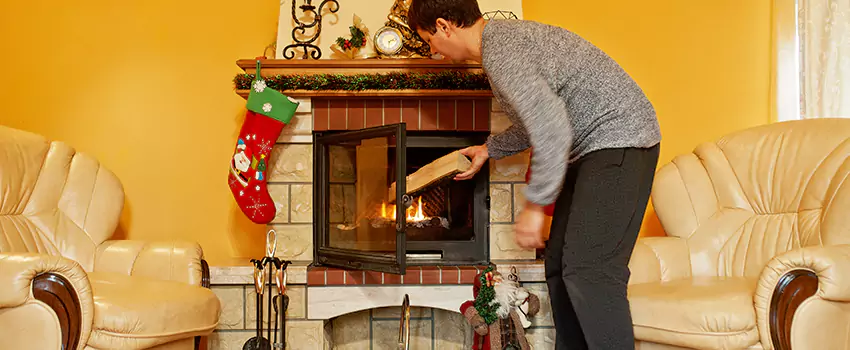 Rusted Metal Fireplace Restoration in Oshawa, Ontario