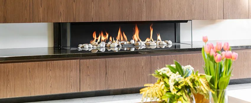Double-height Fireplace Design Refurbishment in Oshawa, Ontario